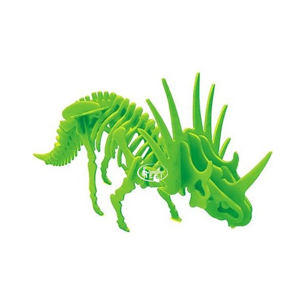 جورچین سه بعدی دایناسور استیراکاسوروس-این بازی به صورت یک جورچین سه بعدی است که دارای 41 قطعه از جنس پلاستیک است و کودکان می توانند با اتصال این قطعات به یکدیگر، یک دایناسور سه بعدی بسازند. این بازی باعث افزایش مهارت های توجه، تمرکز و حل مساله در کودک خواهد شد. این گونه بازی ها نسبت به بازی های آماد ...