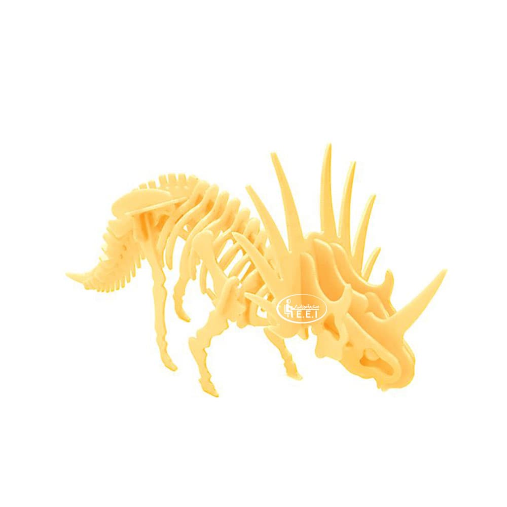 جورچین سه بعدی دایناسور استیراکاسوروس-این بازی به صورت یک جورچین سه بعدی است که دارای 41 قطعه از جنس پلاستیک است و کودکان می توانند با اتصال این قطعات به یکدیگر، یک دایناسور سه بعدی بسازند. این بازی باعث افزایش مهارت های توجه، تمرکز و حل مساله در کودک خواهد شد. این گونه بازی ها نسبت به بازی های آماد ...